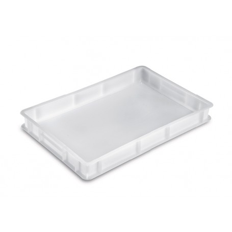 Cassetta service piena sovrapponibile in polietilene Giganplast, 600x400, colore neutro, disponibile in 3 altezze