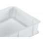 Cassetta service piena sovrapponibile in polietilene Giganplast, 600x400, colore neutro, disponibile in 3 altezze