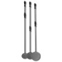 Palino per pizza in acciaio inox mod. PPLZ Karel, superficie piena, impugnatura anatomica, disponibile in 3 misure