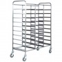 Carrello portavassoi triplo mod. CA1470 Forcar, cap. 30 vassoi GN 1/1, struttura e guide in acciaio inox, 117x62x175h cm