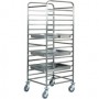 Carrello portateglie mod. CA1476 Forcar, cap. 14 GN 2/1 (28 GN 1/1), struttura e guide in acciaio inox, 65x72x182h cm