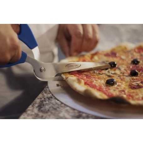 Forbici per taglio pizza professionali mod. AC-FR linea Azzurra Gi.metal,  in acciaio inox, lama
