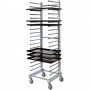 Carrello portateglie per pasticceria mod. CA1480 Forcar, cap. 20 teglie 60x40, struttura e guide in acciaio inox, 51x47x177h cm