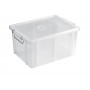 Cassetta box con coperchio in polipropilene Giganplast, maniglie in ferro zincato, disponibile in 5 misure
