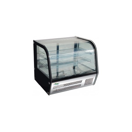 Vetrina refrigerata da banco vetri curvi mod. G-VPR160 Forcar +2°+8°C, cap.160 L, ventilato, 87,3x58x67h cm