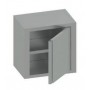 Pensile con battenti mod. PB in acciaio inox AISI 304, prof. 40 cm, 1 ripiano liscio (h 60 cm) o 2 ripiani lisci (h 100 cm)