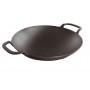 Wok Sambonet Paderno in ghisa smaltata, mod. 4427-38, antiaderente, con 2 manici, lt 5,3, 4 porzioni