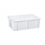 Cassetta transport sovrapponibile in polipropilene Giganplast MOR.32164, 600x400x200 mm, colore bianco, capacità 42 l