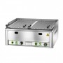 Griglia a pietra lavica piano a V per carne/pesce GL66 Fimar, 2 bruciatori, 2 piezoelettrico, alimentazione metano/GPL