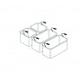 Cestello 2 x GN1/3 + 2 x GN 1/6 cuocipasta per lea Tinecno90 Tecnoinox, mod. 399506, 29x16x20h cm / 14x14x20h cm