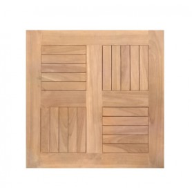 Piano tavolo per esterno in teak, spessore 29 cm, disponibile in 4 misure