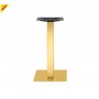Base in acciaio inox ottonato per interni Rossanese, 40x40x72h cm, disponibile nella versione ottonata e ottonata satinata