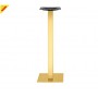 Base in acciaio inox ottonato per interni Rossanese, 40x40x108h cm, disponibile nella vesrione ottonata e ottonata satinata