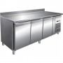 Tavolo refrigerato ventilato gastronomia 3 porte GN 1/1 con alzatina, -2°/+8°C, mod. G-GN3200TN, 179,5x70x86/96h cm