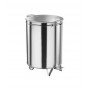 Portarifiuti carrellato mod.AV4667 Forcar, in acciaio inox, ruote multidirezionali, comando a pedale, cap. 50 litri