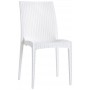Sedia per esterno mod.818-U12 Rossanese in polipropilene effetto rattan, disponibile in 4 colori, impilabile