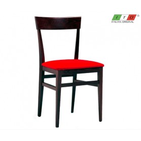 Sedia per interni mod.1042-C25F Rossanese, struttura in legno, seduta imbottita, disponibile in 6 colori