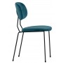 Sedia per interno mod. 1865-FR04 in metallo verniciato, rivestimento in velluto, disponibile in 5 colori, impilabile