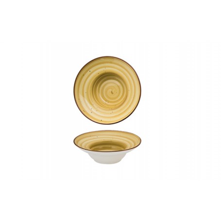 Mini pasta bowl tondo collezione New Bone China mor.127163, color ocra, Ø 13,9 cm, h 4 cm