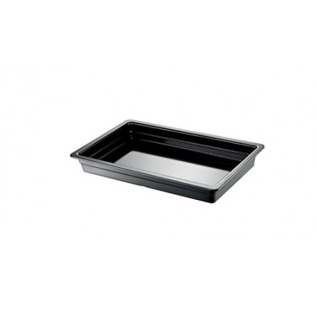 Vasca gastronorm nera GN 1/1, MOR.124330, Collezione Buffet Melamina, 53x32,5x6,5h cm