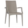 Poltroncina per esterno mod. 819-U13 Rossanese, struttura in polipropilene effetto rattan, 4 colori, impilabile
