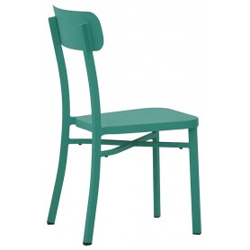 Sedia per esterno mod.1581-MC039, struttura in alluminio verniciato, 5 colori, impilabile