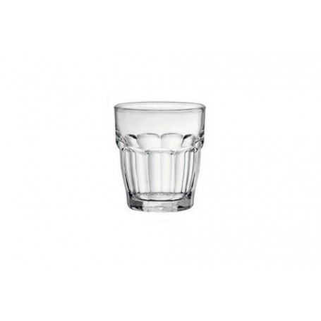 Bicchiere juice collezione Rock Bar temperata impilabile Bormioli Rocco, mor.73183, cl 20, h 8,3 cm, Ø 7,5 cm