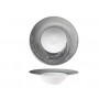 Piatto pasta collezione Vortice Digital Print grigio, MOR.133658, Ø 28 cm, interno Ø 15 cm