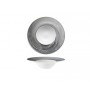 Piatto pasta collezione Vortice Digital Print grigio, MOR.133659, Ø 25 cm, interno Ø 12 cm