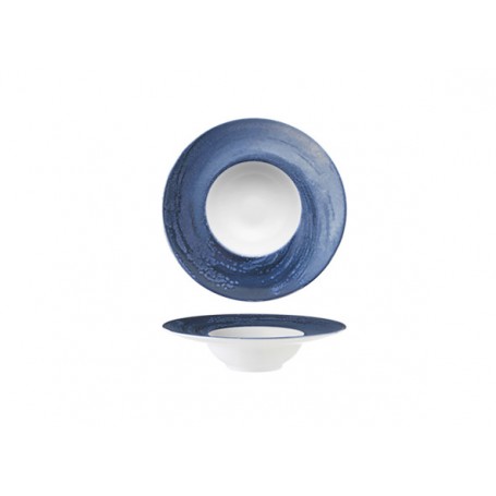 Piatto pasta collezione Vortice Digital Print blu, MOR.133652, Ø 25 cm, interno Ø 12 cm