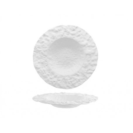 Piatto pasta Roccia gourmet, MOR.133488, Ø 28 cm, interno Ø 15 cm, colore bianco
