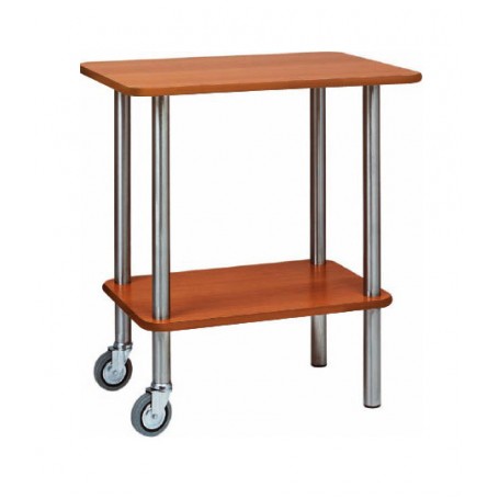 Carrello guéridon mod. CA 901 2, 2 ripiani in nobilitato, 2 ruote multidirezionali, 70x50x78h cm, disponibile in 2 colori