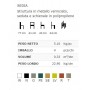 Poltroncina per esterno mod.1902-RD01 Rossanese, struttura in metallo verniciato, seduta e schienale in polipropilene (8 colori)