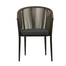 Sedia per esterno mod.1635-E70 Rossanese, struttura in alluminio verniciato, rivestimento in polietilene, 2 colori, impilabile