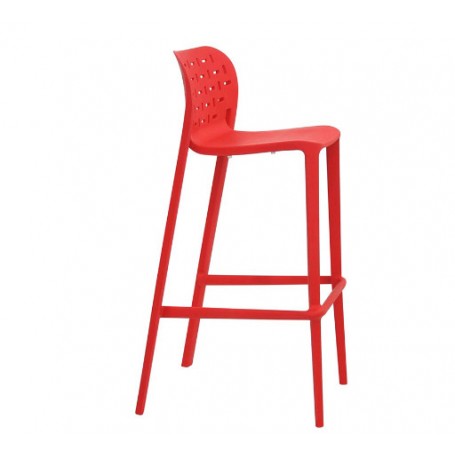 Sgabello per esterno mod.1503-9F Rossanese, struttura in polipropilene con fibra di vetro, 6 colori, h 75 cm