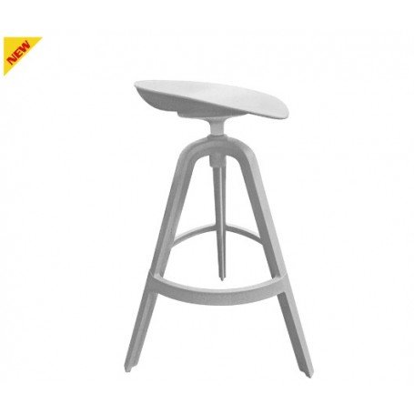 Sgabello per esterno mod.1897-DH04 Rossanese, struttura e seduta in polipropilene, seduta girevole, 4 colori