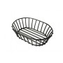 Cestino pane ovale filo inox nero MOR.137109, 24x14,5x5,5 h cm