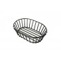 Cestino pane ovale filo inox nero MOR.137108, 20x14,5x5,5 h cm