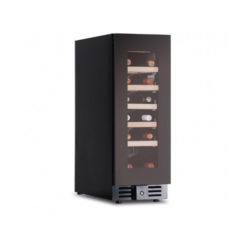 Cantinetta vini refrigerata ventilata CW20G1TB Klimitalia,1 porta a sfioro, mensole in legno, lt 60/cap.18 btg cl 75