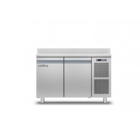 Tavolo refrigerato ventilato Smart 2 porte GN1/1 Coldline mod.TA13/1ME-710, -2°+8°C, plug-in, con alzatina, 130x70x95h cm