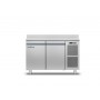 Tavolo refrigerato ventilato Smart 2 porte GN1/1 Coldline mod.TA13/1ME-710, -2°+8°C, plug-in, con alzatina, 130x70x95h cm