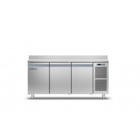 Tavolo refrigerato ventilato Smart 3 porte GN1/1 Coldline mod.TA17/1ME-710, -2°+8°C, plug-in, con alzatina, 178x70x95h cm