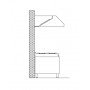 Cappa a parete linea Eco-line serie ECPA 11 in acciaio inox AISI 304, senza motore, prof. 110 cm