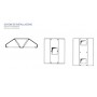 Cappa centrale linea Eco-line serie ECCA 14 in acciaio inox AISI 304, senza motore, prof. 140 cm