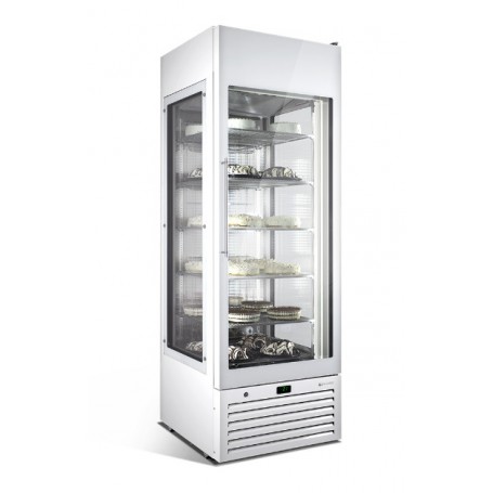 Vetrina pasticceria statica gelati e semifreddi mod. Venere NS,-15°-22°c,3 lati espositivi, 6 ripiani fissi, interno a specchio