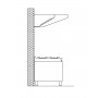 Cappa a parete snack linea Eco-line serie ECPAS 9 in acciaio inox AISI 304, senza motore, prof. 90 cm