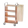 Carrello portabiancheria CA1505 Forcar,struttura in acciaio inox, 4piani,braccio pieghevole, sacco, 70x50x123h CM, 2 colori