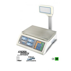 Bilancia elettronica peso-prezzo-importo mod.ASGP30 Dini Argeo,15/30 Kg,div.5/10 grammi, collegabile a stampante, memoria 105PLU