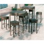Set per esterno composto da tavolo alto + 4sgabelli ROSSA.566-0624T, in alluminio rivestito, 3 colori