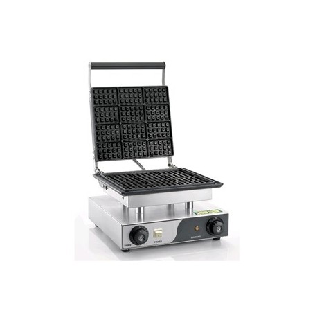 Macchina per waffle rettangolare mod. WM15 Fimar Easyline, struttura in acciaio inox, piastra 275x245 mm, 50÷300°C, 1,5 kW